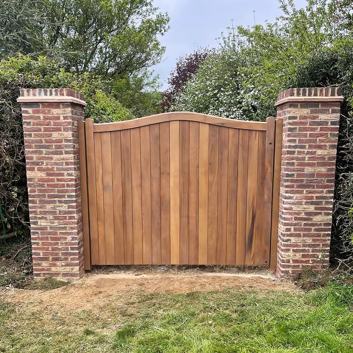 Bespoke hardwood gate front view